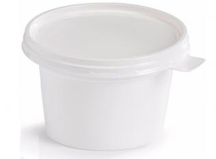 BCR11 - Pot laitier avec couvercle en PP - Blanc, 100ml