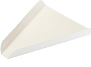 AC170 - Triangle rainé en Carton + PE - Blanc, 170x120x20mm