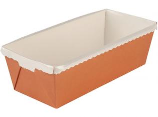 AC882 - Moule à cake en Carton + CPET - Terracotta, 1300ml, 200x80x70mm