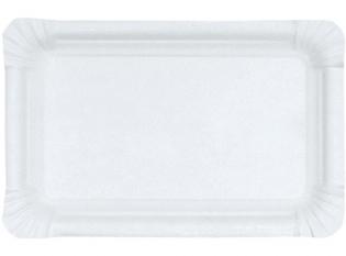 ACR09 - Assiette rectangulaire en Carton - Blanc, 90x150mm