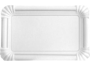 ACR10 - Assiette rectangulaire en Carton - Blanc, 100x160mm