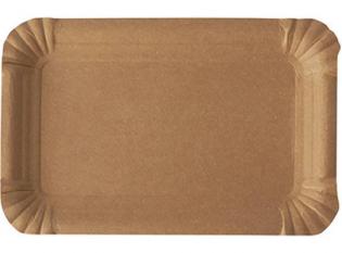 ACR115 - Assiette rectangulaire en Carton - Kraft, 110x170mm