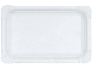 ACR11 - Assiette rectangulaire en Carton - Blanc, 110x170mm
