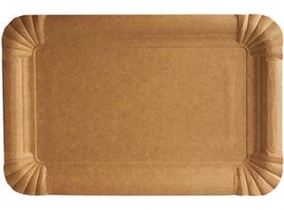 ACR135 - Assiette rectangulaire en Carton - Kraft, 130x200mm