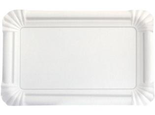 ACR13 - Assiette rectangulaire en Carton - Blanc, 130x200mm