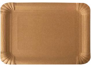 ACR165 - Assiette rectangulaire en Carton - Kraft, 160x230mm