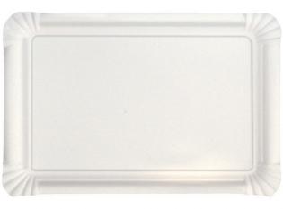 ACR16 - Assiette rectangulaire en Carton - Blanc, 160x230mm
