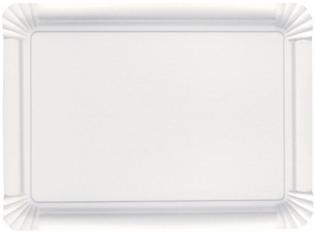 ACR17 - Assiette rectangulaire en Carton - Blanc, 170x250mm