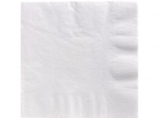 S2251 - Serviettes 2 plis en Ouate - Blanc, 25x25cm