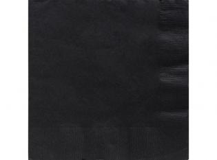  S2399 - Serviette 2 plis en Ouate - Noir, 39x39cm