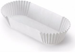 Caissette ovale en Papier - Blanc, 20ml, 60x17x15mm