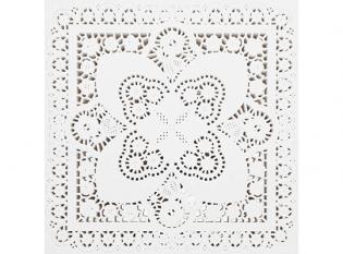 ZC81 - Dentelles carrées en Papier - Blanc, 260x260mm