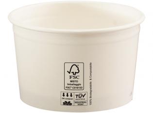 BFE120 - Pot à glace en Carton + PLA - Blanc, 120ml, ø75 h 48mm