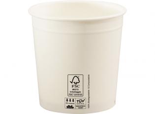 BFE165 - Pot à glace en Carton + PLA - Blanc, 165ml, ø69 h 69mm