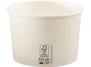 BFE280 - Pot à glace en Carton + PLA - Blanc, 280ml, ø94 h 64mm