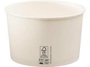 BFE360 - Pot à glace en Carton + PLA - Blanc, 360ml, ø103 h 64mm
