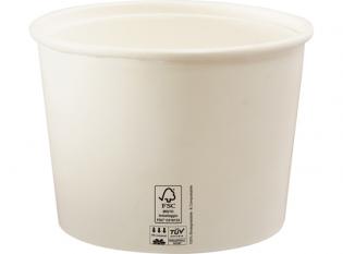 BFE500 - Pot à glace en Carton + PLA - Blanc, 500ml, ø110 h 79mm