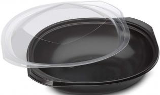Visuel du produit BBW500 - Cassolette avec couvercle en PP - Noir, 500ml, 200x170 h 60mm310x235 h 